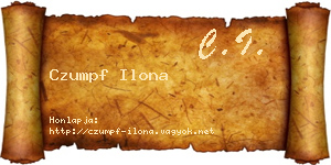 Czumpf Ilona névjegykártya
