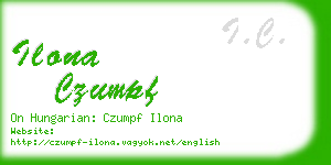 ilona czumpf business card